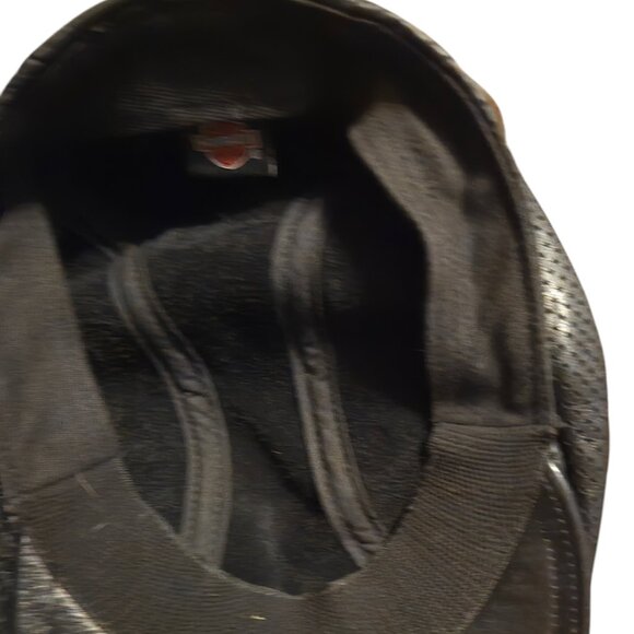 EUC Vtg Harley Davidson Genuine Rare Leather Derby Hat Cap - Picture 4 of 4